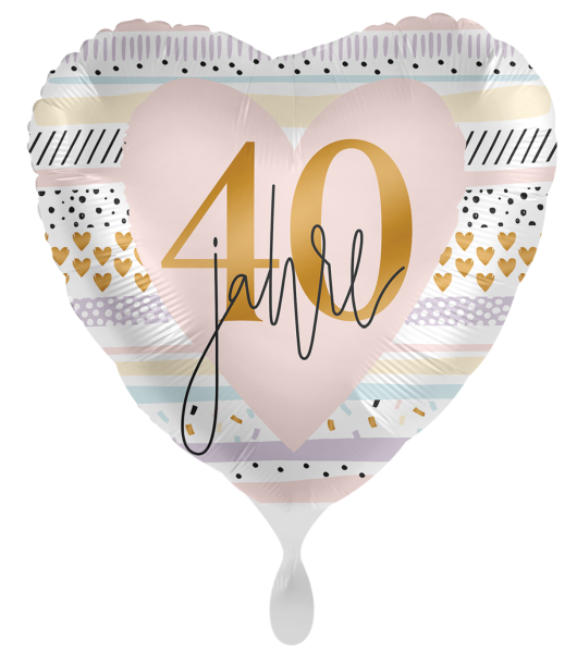 Folienballon - Creamy Blush 40 Jahre - ø 43cm